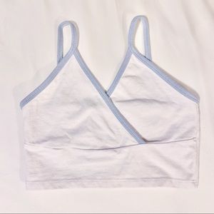 Brandy Melville Amara Tank White Blue XS S M
